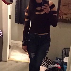Cut out thin sweater